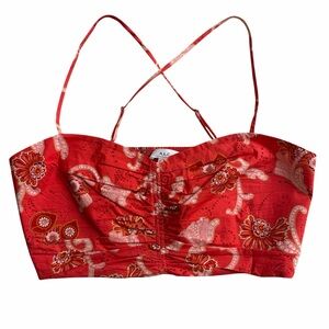 A.L.C. Crop Top pink floral print